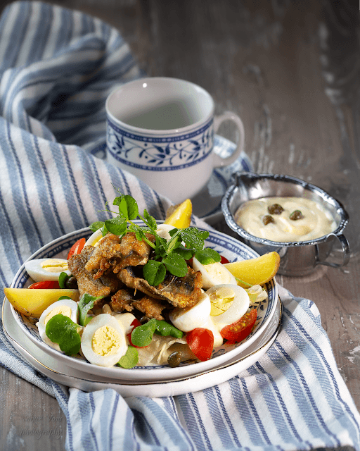 Röstitud räimedega salat